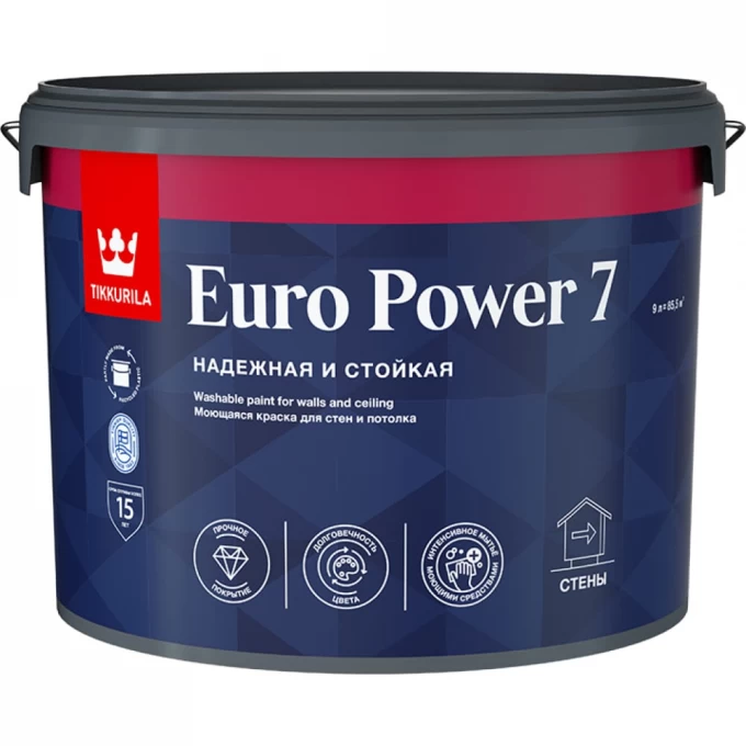 TIKKURILA EURO POWER 7 700001121. Купить Краски и эмали на Официальном Сайте Маркетплейсе TIKKURILA в России.